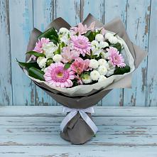 Букет цветов из:  Герберы, Альстромерии и Хризантемы в Боре