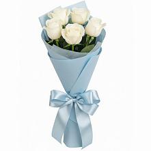 Букет 5 Белых роз Проуд в Боре