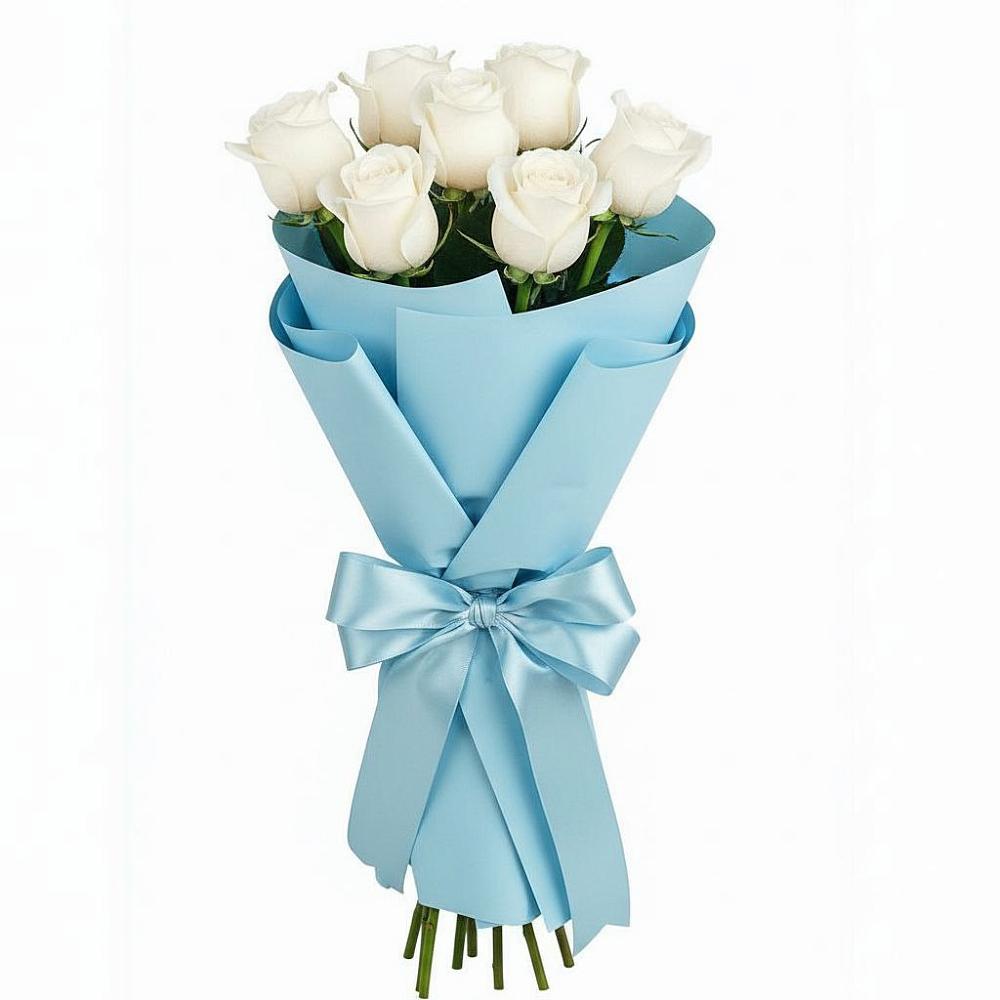 Букет 7 белых роз Проуд в Боре