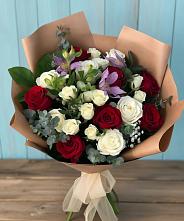 Букет цветов из:  Розы и Альстромерии в Боре