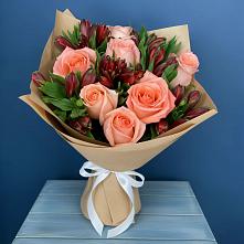 Букет цветов из:  Розы и Альстромерии в Боре