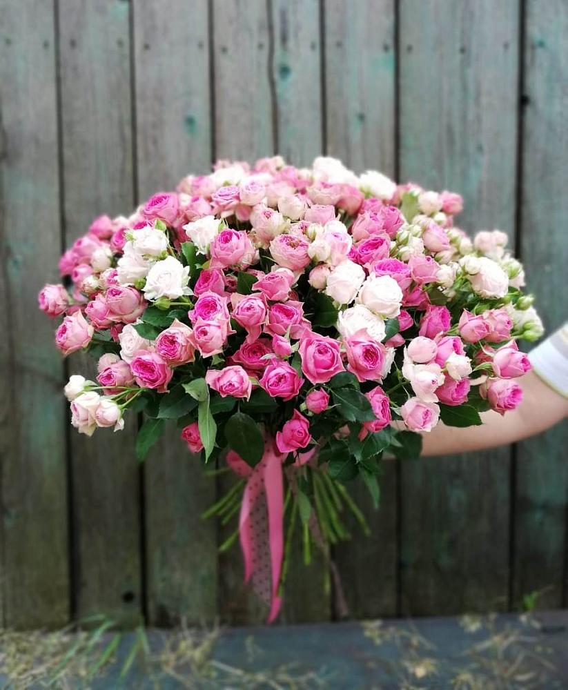 Букет Розовые кустовые розы Натали и Лав Лидия в Боре