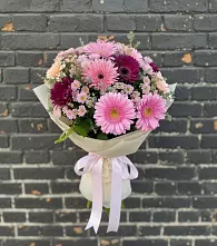 Букет цветов из:  Герберы и Хризантемы в Боре