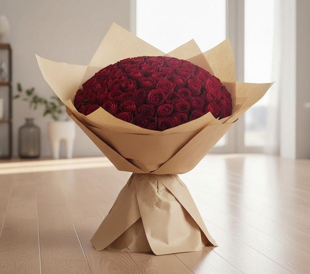 Букет 101 Красная роза в Боре
