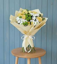 Букет цветов из:  Хризантемы и Розы #REPLACE_PRED# Боре