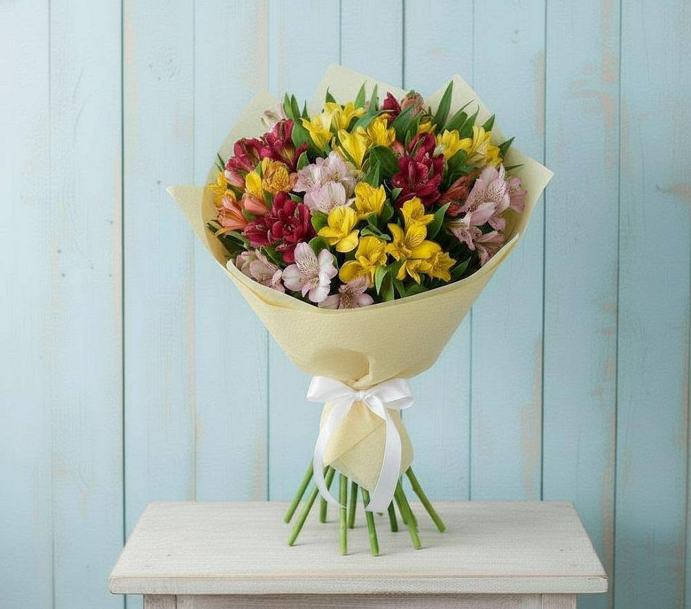 Букет цветов из: Альстромерии в Боре